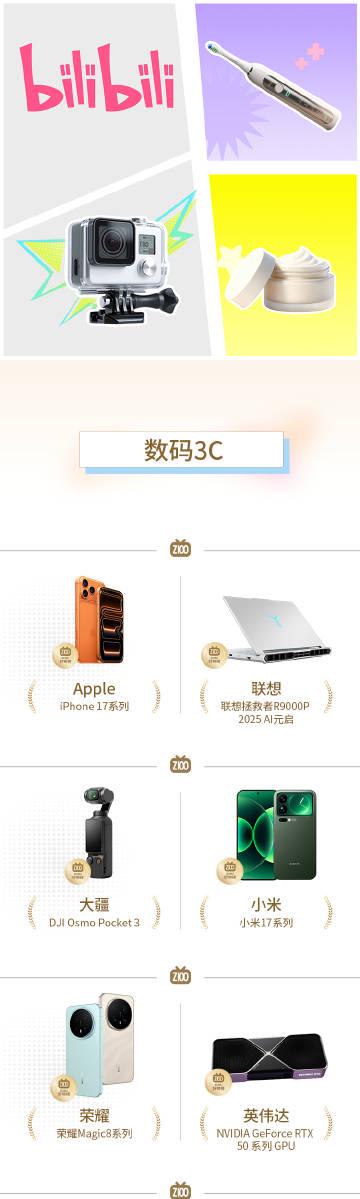 2025年B站Z100榜单出炉!揭秘年轻人都在买什么,这些好物你种草了吗?